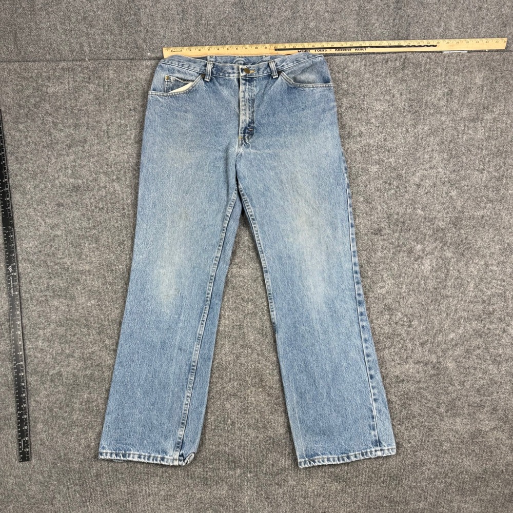 Riders Jeans Mens Size 36x32 Blue Light Wash Straight Leg Denim Casual Classic